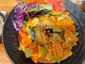 Pad Satay with tofu   at Cookatoo Kitchen in Richmond