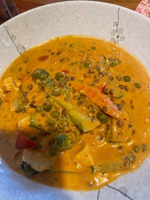 Lentil panang curry  at Cookatoo Kitchen in Richmond