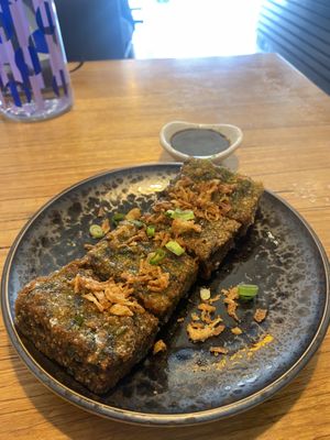 Chive cake  #Veganuary at Cookatoo Kitchen in Richmond