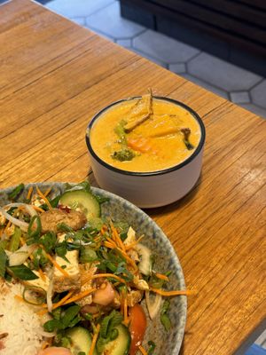 Duck Red curry   at Cookatoo Kitchen in Richmond