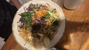 Drunken spaghettii  at Cookatoo Kitchen in Richmond