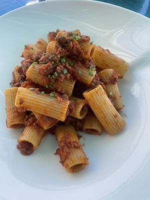 Vegan ragu   at Blue Bar in Formentera