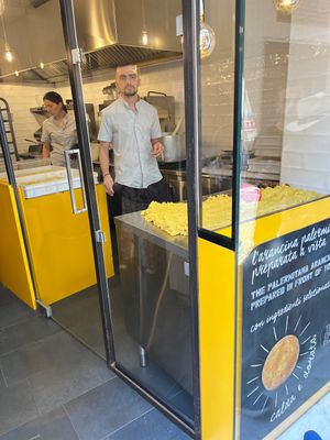 Freshly made to order    at Sfrigola in Cefalu