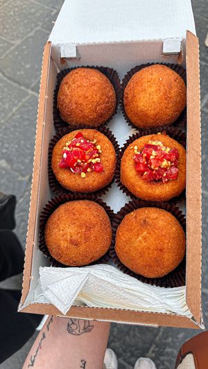 3 different vegan options, 2 each   at Sfrigola in Cefalu