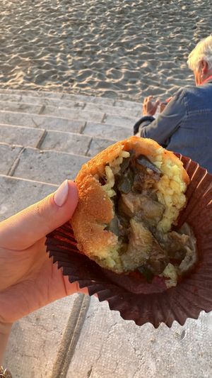 Filled with eggplant   at Sfrigola in Cefalu