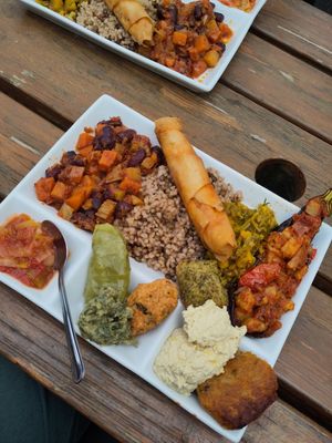 Vegan mezze at The Box Cafe. in Cambridge
