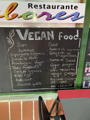 Vegan Menu options  at Fr Sabores in Albufeira