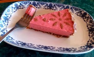 Strawberry Coconut pie! at Potala Organic Cafe in Albany