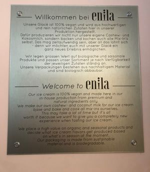   at enila plant based ice cream in Basel
