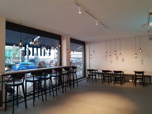 Interior at enila plant based ice cream in Basel