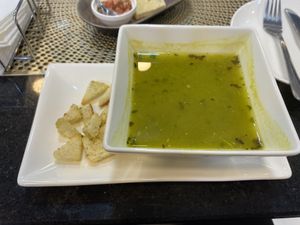 Sopa de verduras  at The Good Vibes in Santiago