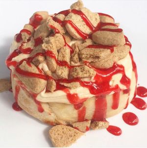 Crunchy PB&J Roll! at Cinnaholic in Winnipeg