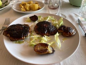 Grilled mushrooms (they melt in your mouth)  at Il Giardino di Epicuro in Maratea