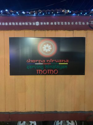   Outside of food truck  at Sherpa Nirvana in Portland