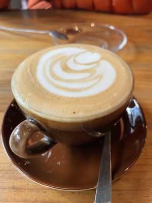 Latte with soy milkk  at Mitho Restaurant in Kathmandu