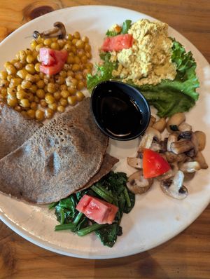 The only vegan brekkie option. It was okay at Mitho Restaurant in Kathmandu