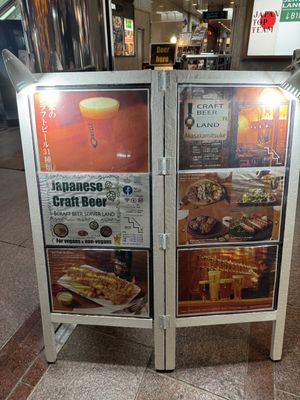 Street sign.  at Craft Beer Server Land in Tokyo