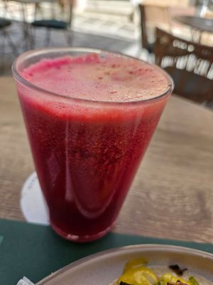 The Beet juice at Fresco Juice & Salad Bar in Andros