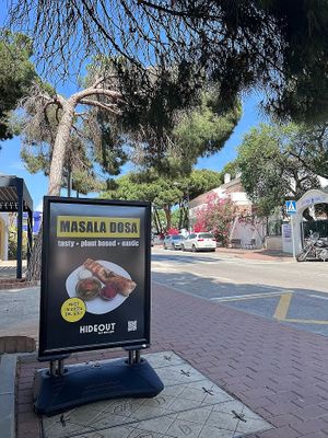 Our street sign. We like it! at Hideout Bar & Cafe in Marbella