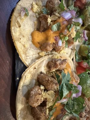 Tvp vegan tacos  at Casa de Tacos in Bucharest