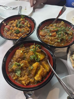 Mixed veggie curry, Chana masala, aloo gobi   at Star Of India in Ferndale