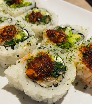 Mad Hatter Roll  at Edo Ramen House in Royal Oak