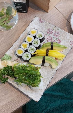 This vege sushi cost 349 Kč. at 3f by Mori in Brno