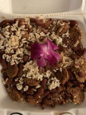 Voodoo Red Beans & Rice w/Vegan Hot Sausage  at Vegan Voodoo in Lancaster