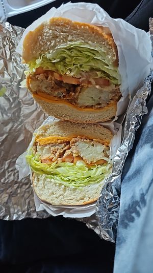 POPCORN CHICKEN POBOY SMACKS at Vegan Voodoo in Lancaster