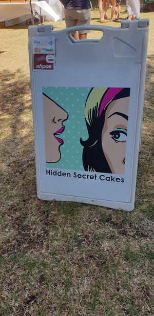 Signage at the markets at A Hidden Secret in Geelong