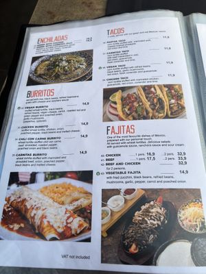 Menu 1  at Miranda MX in Tenerife