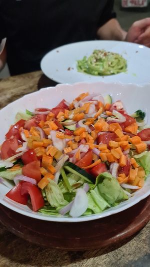 Individual salad  at Pane e Vino in Lentag