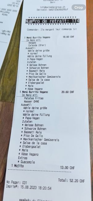 You can opt-in and -out ingredients  at Papa Burrito in Bern