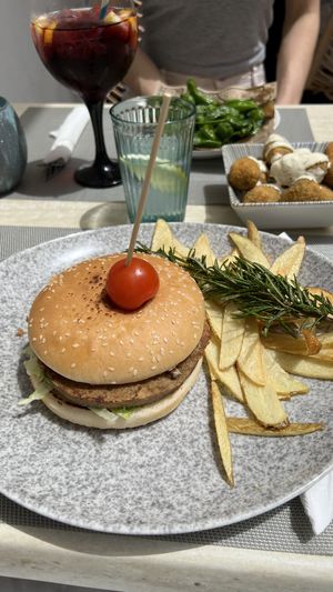Hamburgo vegano  at Cristal in Mallorca
