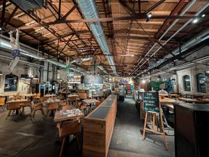 Der Restaurantbereich (leer, weil bereits geschlossen) at Hobenköök in Hamburg