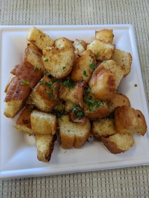 Garlic holes at Rock N Roll Donut Bar in Monterey