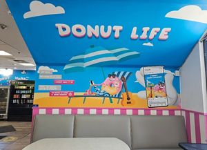 Inside at Rock N Roll Donut Bar in Monterey
