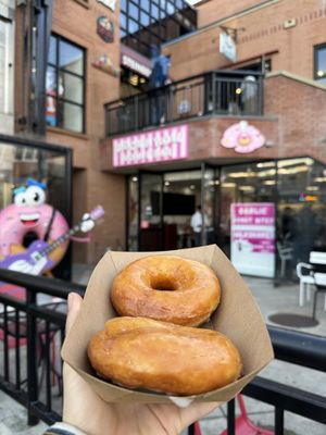 Freshly made donut  at Rock N Roll Donut Bar in Monterey