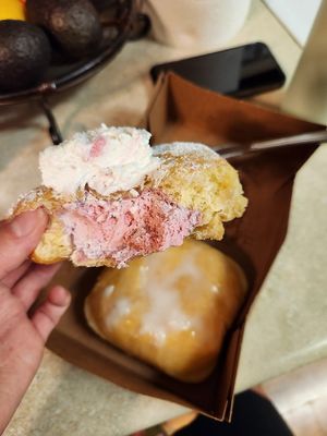 Blackberry cream cheese at Rock N Roll Donut Bar in Monterey