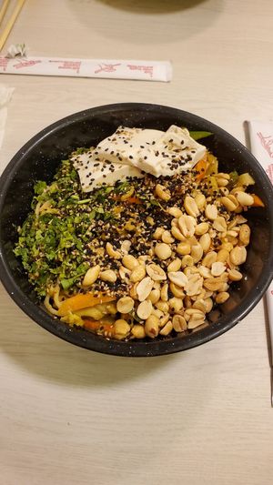 Tofu wasn't actually cooked... at Woking Dead in Cancun