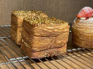 호떡 pastry - has layered black sugar and cinnamon inside  at Vake 베이크 in Gyeonggi Do