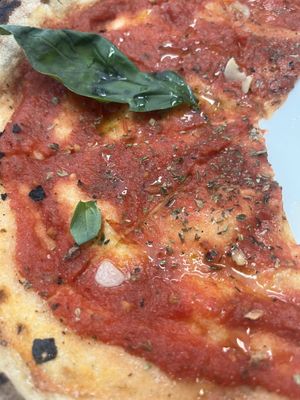 Pizza marinara, tomatoe Sauce super fruity   at Insano in Lisbon