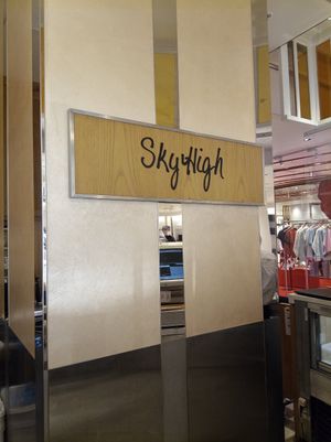 Front of the stand at Sky High - Shinjuku in Tokyo