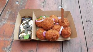 Pumpkin falafel at Donaublick Imbiss - Kiosk in Korneuburg