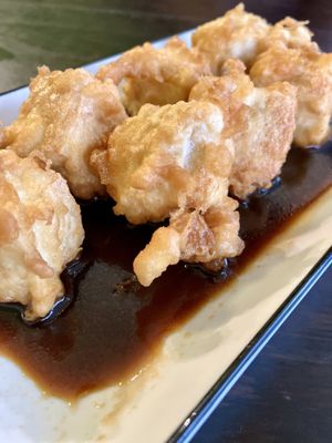 Fried tofu with tasty soy sauce  at Jungle in Hobart