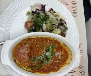 Lasagna. Geez I love tofu noodles    at Plantude 플랜튜드 in Seoul