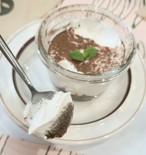 Tofu tiramisu - inside at Plantude 플랜튜드 in Seoul