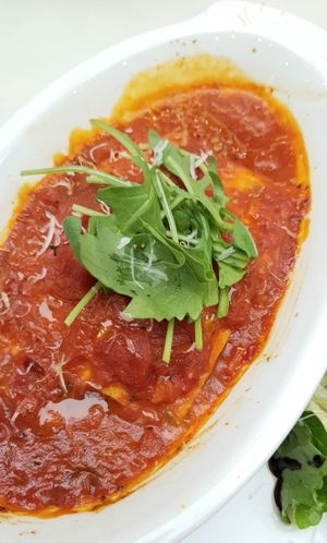 Tofu lasagna - close-up at Plantude 플랜튜드 in Seoul