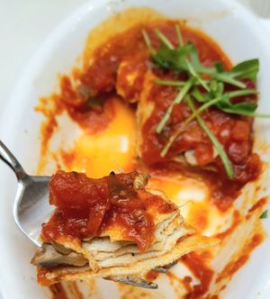 Tofu lasagna - inside at Plantude 플랜튜드 in Seoul