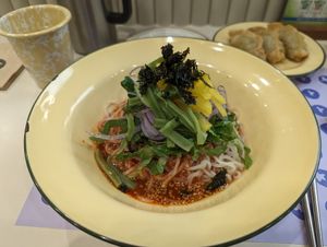 Spicy somen at Plantude 플랜튜드 in Seoul